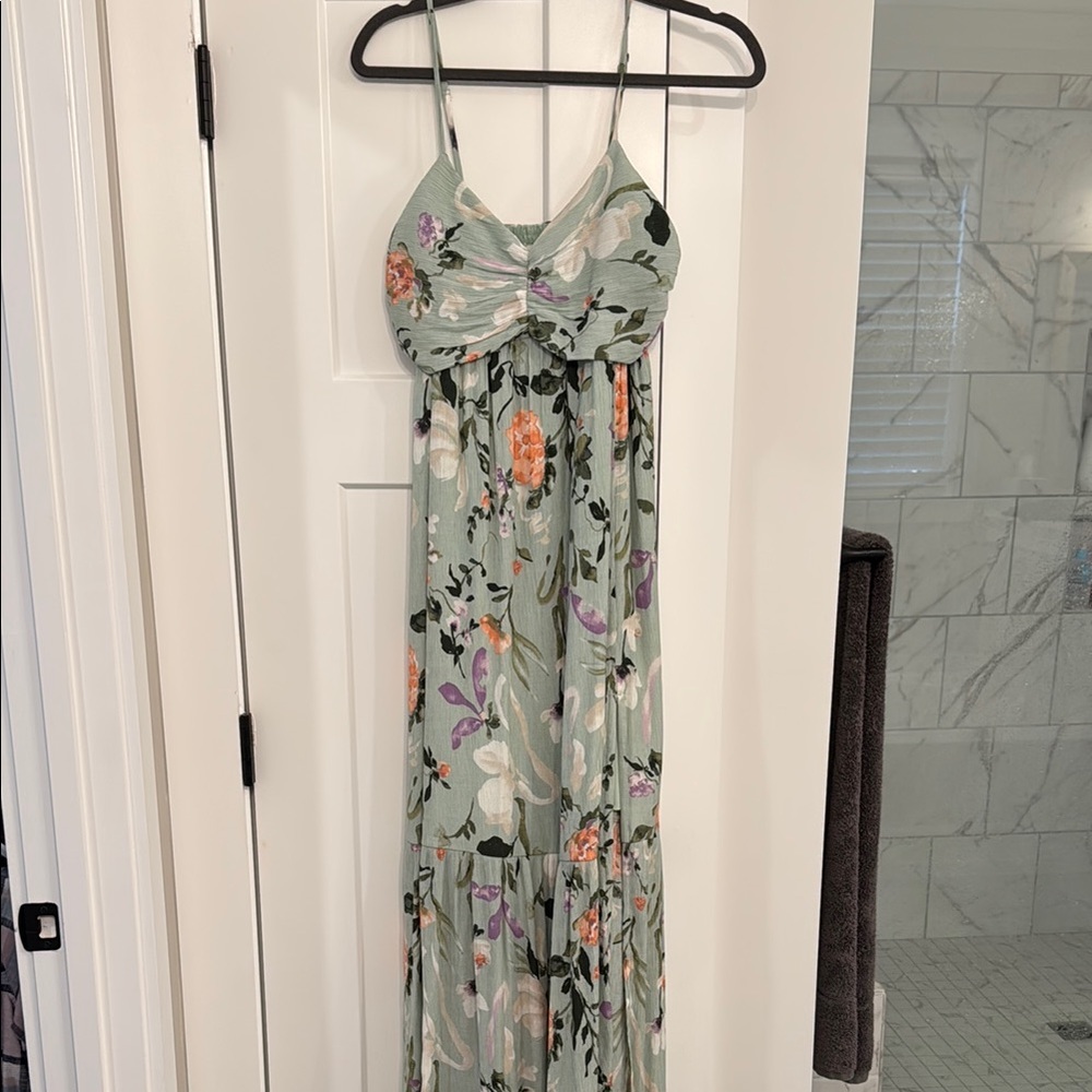 Abercrombie Floral Maxi Dress with side slit